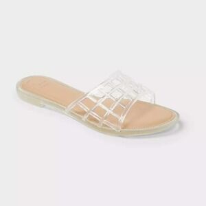 Women's Harbor Jelly Slide Sandals by A New Day | Clear Size 9 New With Tags
